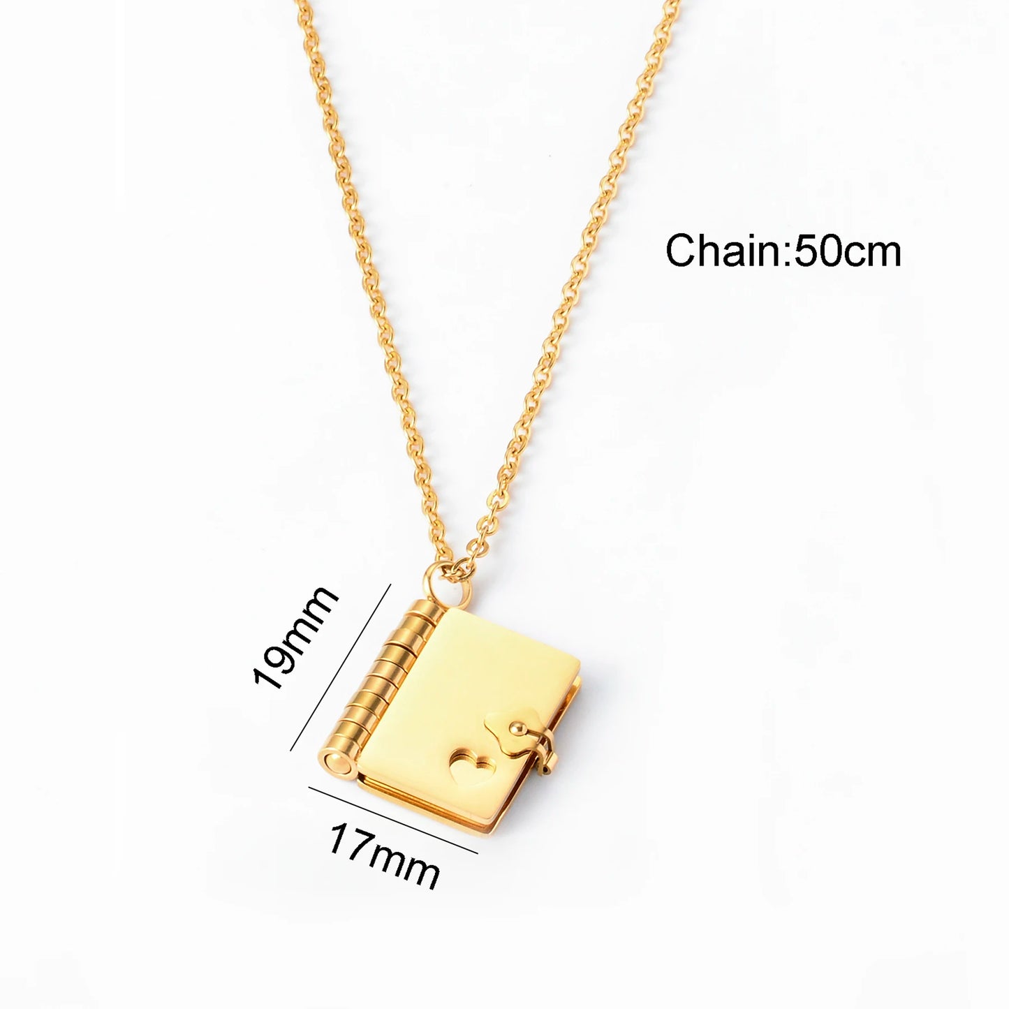 personalized book Necklace